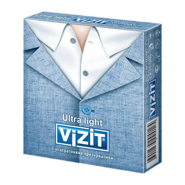 Презервативы VIZIT Ultra Light ультратонкие №3