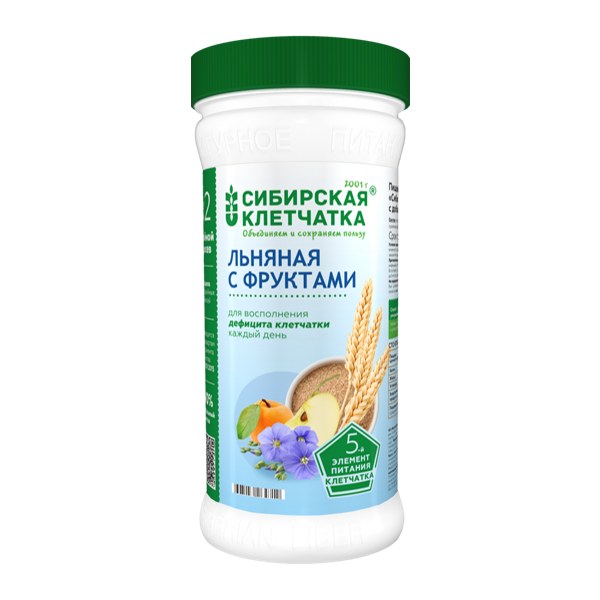 Клетчатка Сибирская Льняная с фруктами 280г