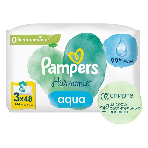 Салф вл. Pampers Harmonie Aqua №48*3