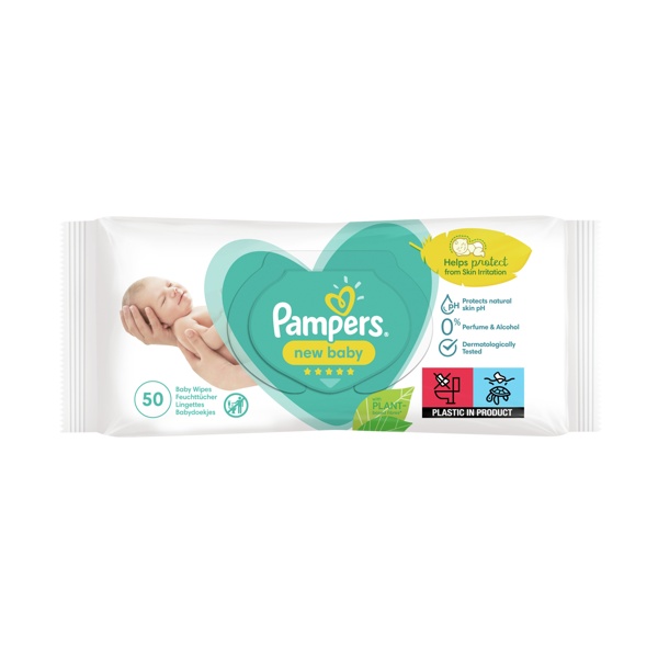 Салфетки влажные Pampers New Baby детские №50