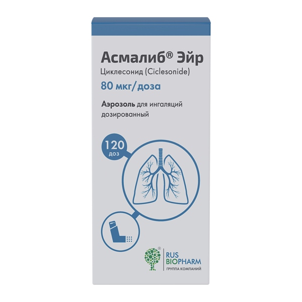Асмалиб Эйр аэр. д/инг. дозир. 80мкг/доза 120 доз бал.