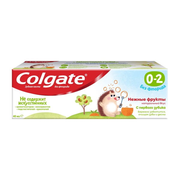 Зубная паста Colgate Нежные фрукты без фторида 0-2 лет 40мл