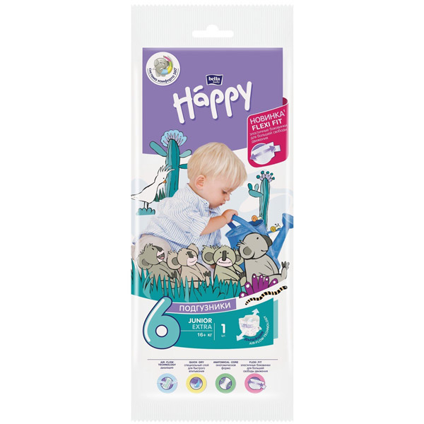 Подгузники Bella baby Happy Junior extra от 16кг №1