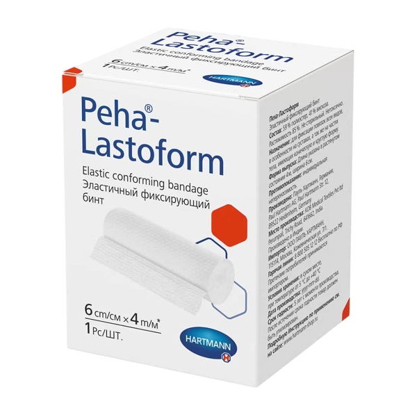 HARTMANN Бинт эластичный фиксирующий Peha-Lastoform 6*400см №1