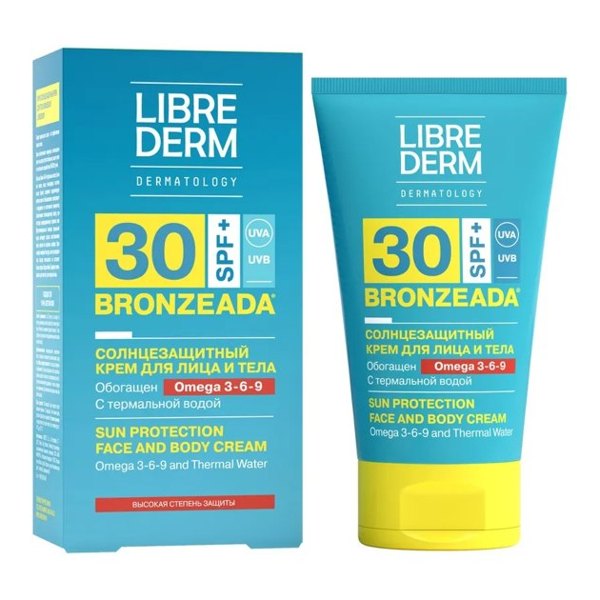 LIBREDERM Bronzeada Крем солнцезащитный омега 3-6-9 термальная вода SPF30 150мл