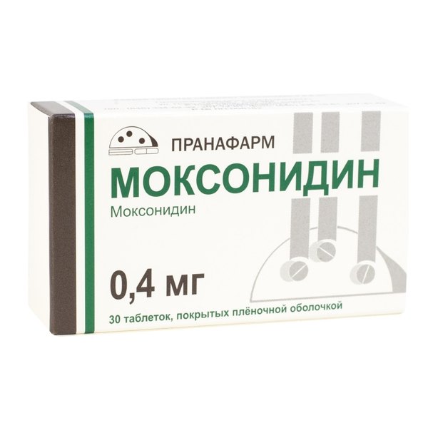 Моксонидин таб. п/пл/о 0,4мг №30