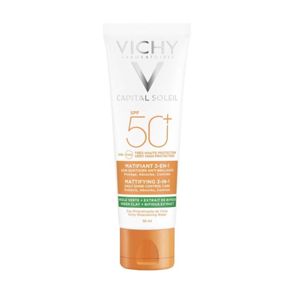 VICHY КС Уход матирующий для жирной и проблемной кожи 3в1 SPF50+ 50мл