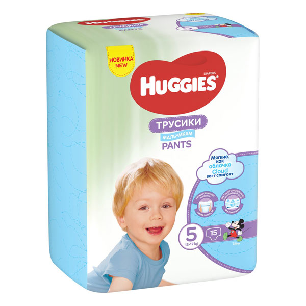 Подгузники трусики Huggies 12-17кг для мальчиков №15