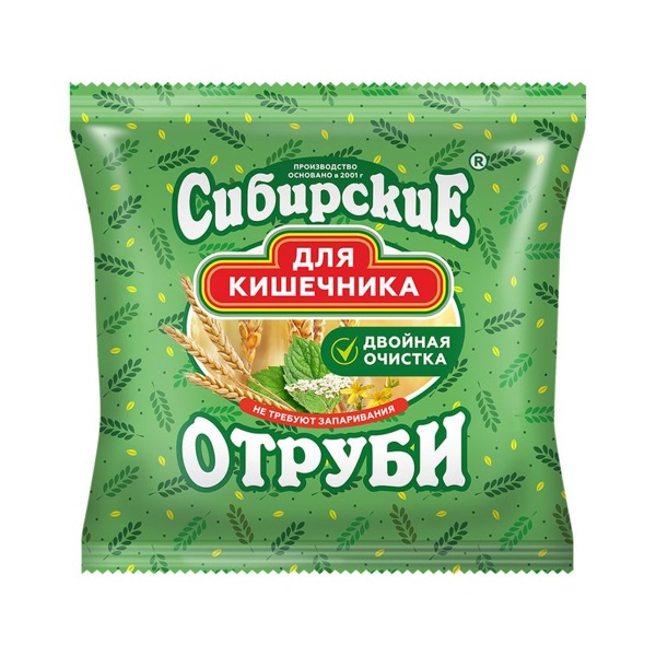 Отруби Сибирские Д/кишечника двойная очистка 200г