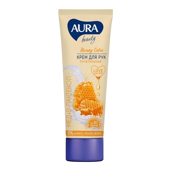 Крем д/рук Aura beauty пит. с Д пантенолом и экстрактом меда 75мл