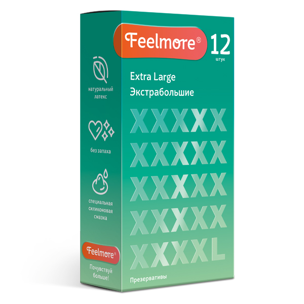 Презервативы Feelmore Extra large экстрабольшие №12