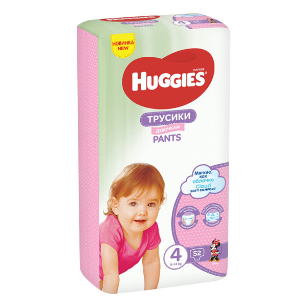 Подгузники трусики Huggies 9-14кг для девочек №52