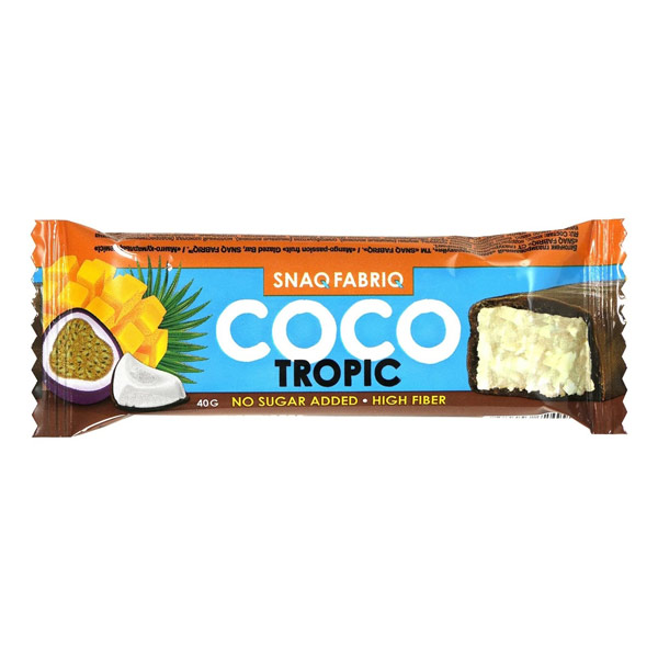 Батончик Snaq fabriq Coco Tropic (манго маракуйя) глазир. б/сах. 40г