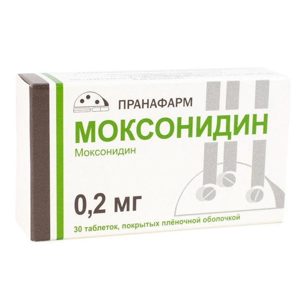 Моксонидин таб. п/пл/о 0,2мг №30