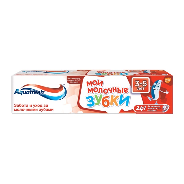 Зубная паста Aquafresh Мои молочные зубки от 3 до 5 лет 50мл