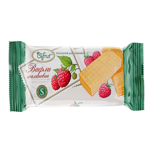 Вафли Bifrut Малиновые на сорбите 100г