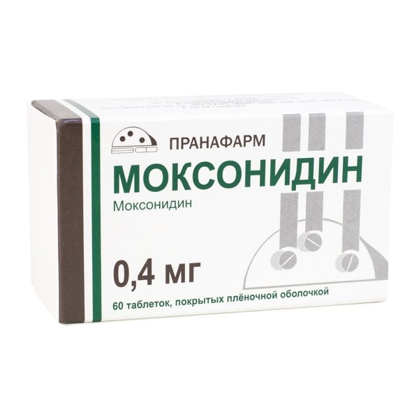 Моксонидин таб. п/пл/о 0,4мг №60