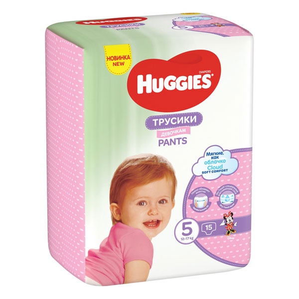 Подгузники трусики Huggies 12-17кг для девочек №15