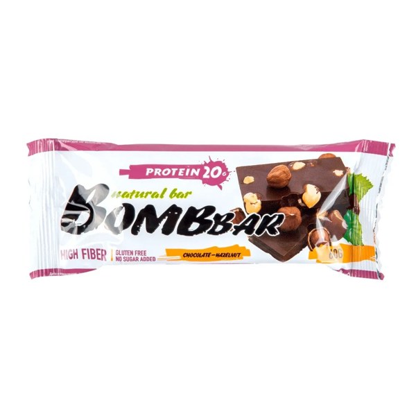 Батончик BOMBAR Protein bar шоколад с фундуком 60г