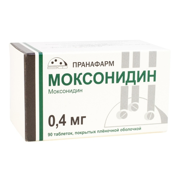 Моксонидин таб. п/пл/о 0,4мг №90