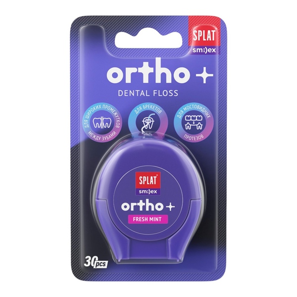 Зуб. нить СПЛАТ Smilex ortho+ объемная ортодонт. вкус мяты 30м