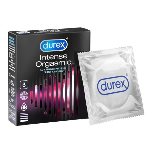 Презервативы Durex Intense Orgasmic №3 рельеф. со стимул. гелем смазкой