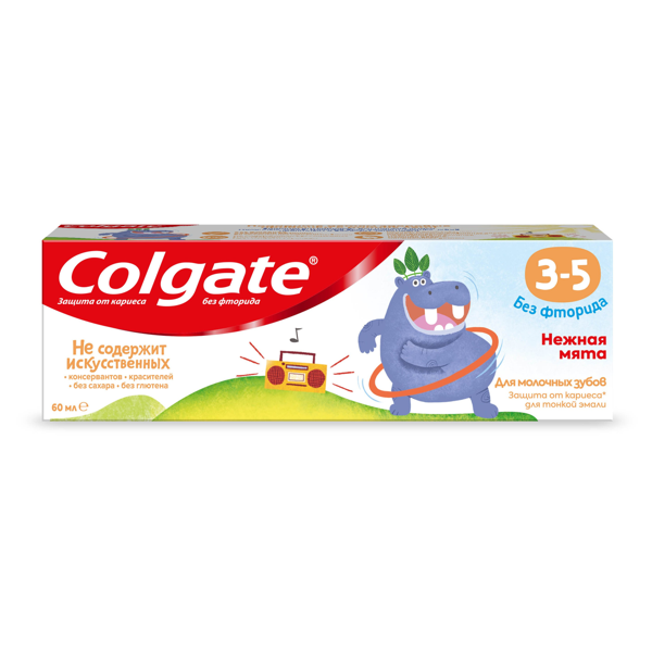 Зубная паста Colgate Нежная мята без фторида 3-5 лет 60мл