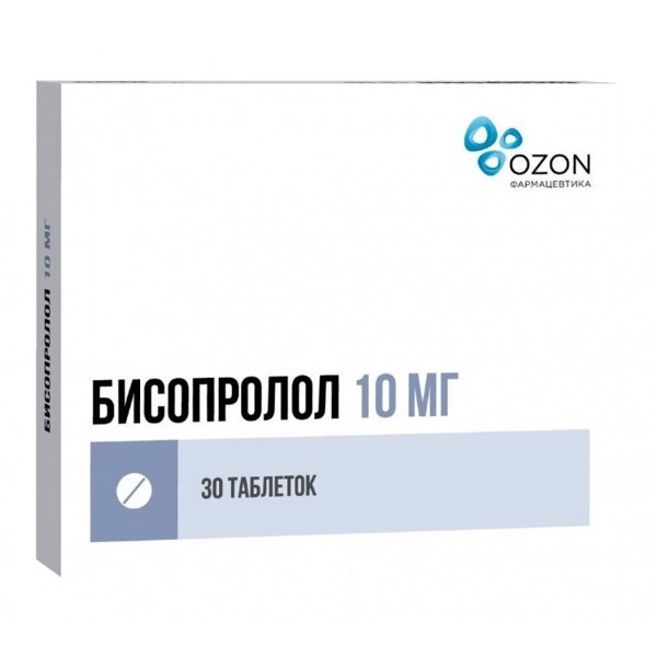 Бисопролол таблетки  10мг №30 п/пл/о