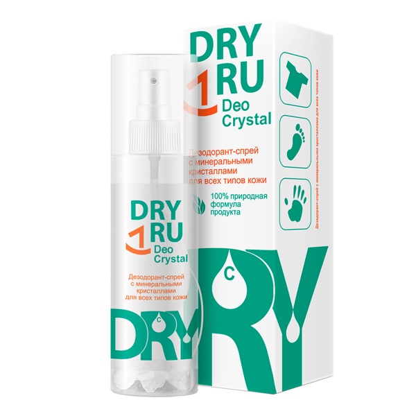 Dry ru Deo Crystal дез. с минеральными кристаллами спрей 40г