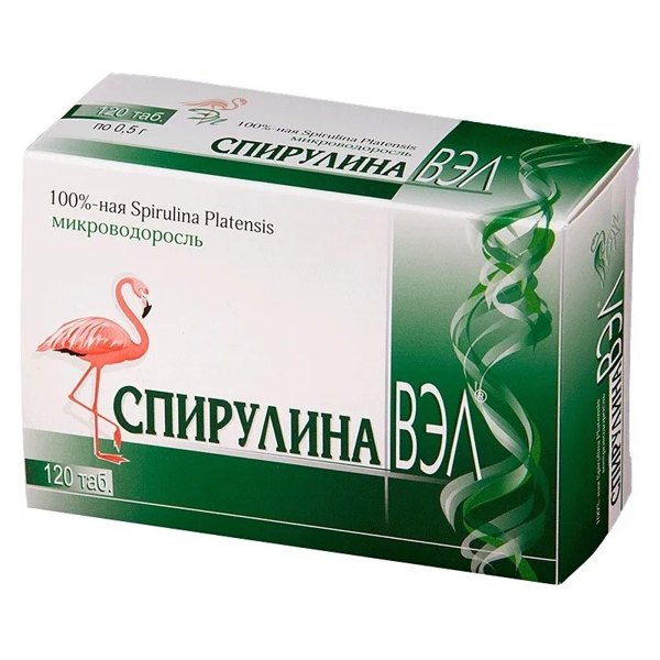 Спирулина ВЭЛ таблетки  0,5г №120