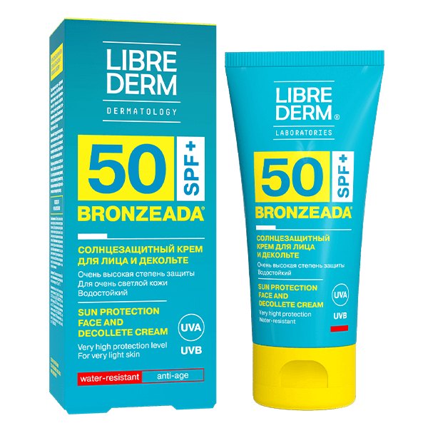 LIBREDERM Bronzeada Крем солнцезащитный для лица и зоны декольте SPF50 50мл