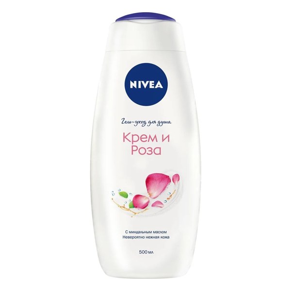 NIVEA Гель уход д/душа Крем и Роза 500мл