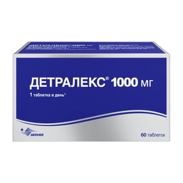 Детралекс таб. п/пл/о 1000мг №60