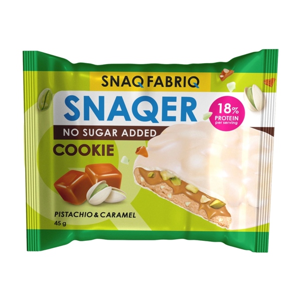 Snaq fabriq Snaqer печенье глазированное фисташка и карамель 45г
