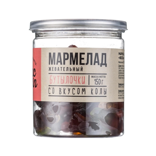 Мармелад жевательный MacGuffin Веселые бутылочки со вкусом колы 150г