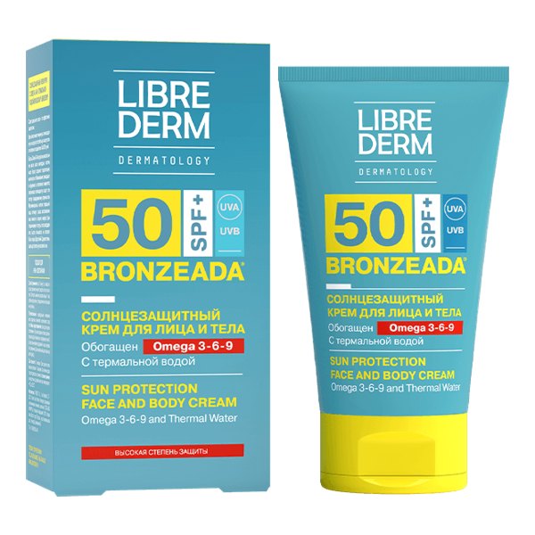 LIBREDERM Bronzeada Крем солнцезащитный омега 3-6-9 термальная вода SPF50 150мл