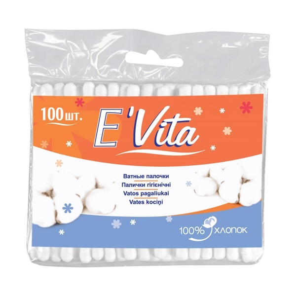 Ватные палочки Evita №100 пакет