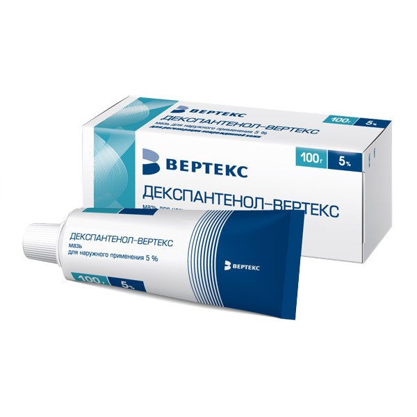 Декспантенол Вертекс мазь д/наруж. прим. 5% 100г