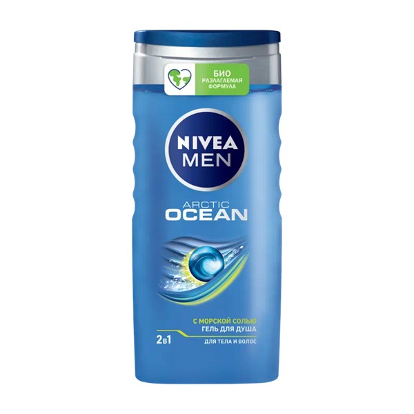 NIVEA Гель уход для душа Arctic ocean 2в1 для мужчин 250мл