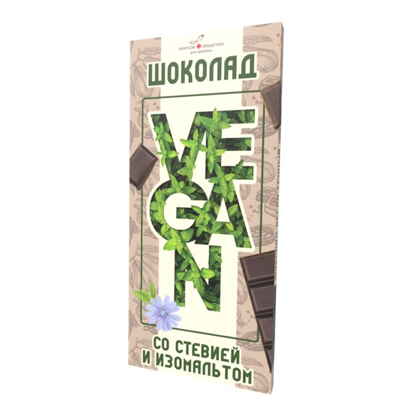Шоколад Верное средство веган со стевией и изомальтом темный 90г