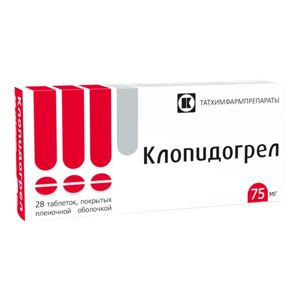 Клопидогрел таб. п/пл/о 75мг №28