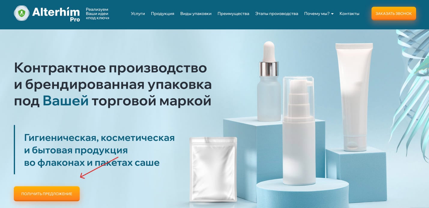 Пример брифа на сайте