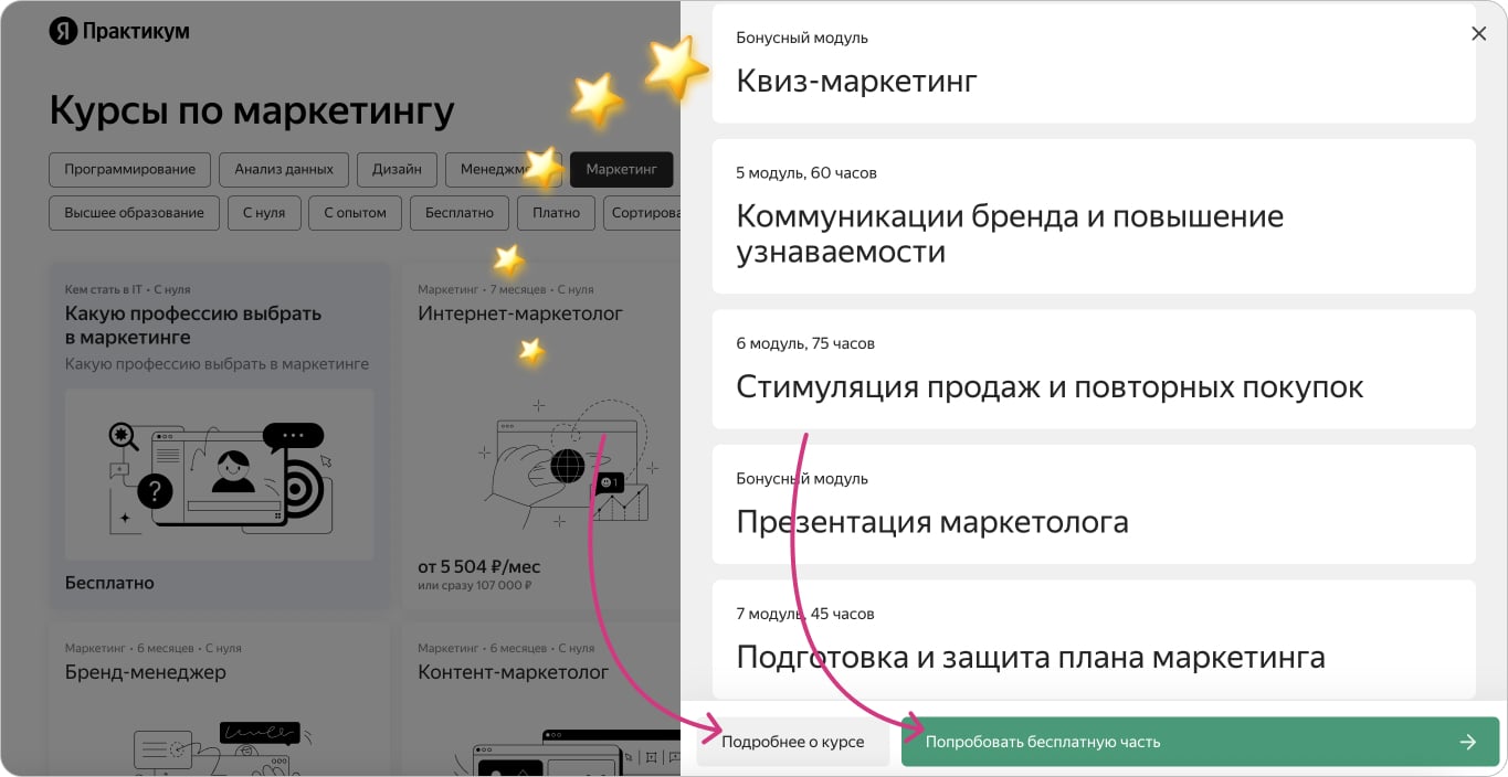 Управление вниманием пользователя