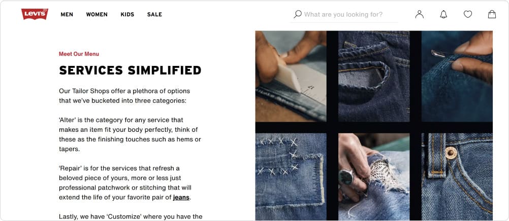 Кастомизация бренда Левайс