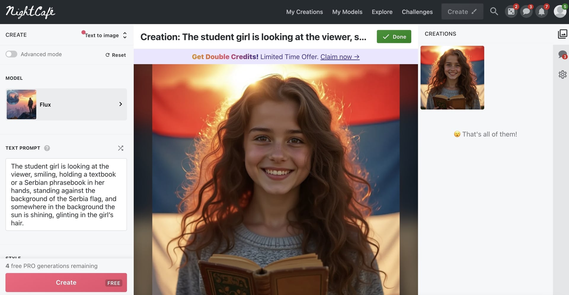 NightCafe Creator — нейросеть для генерации изображений