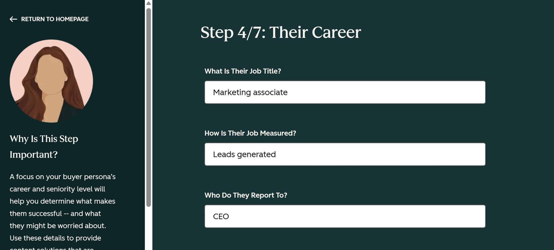 Шаблон для заполнения портрета