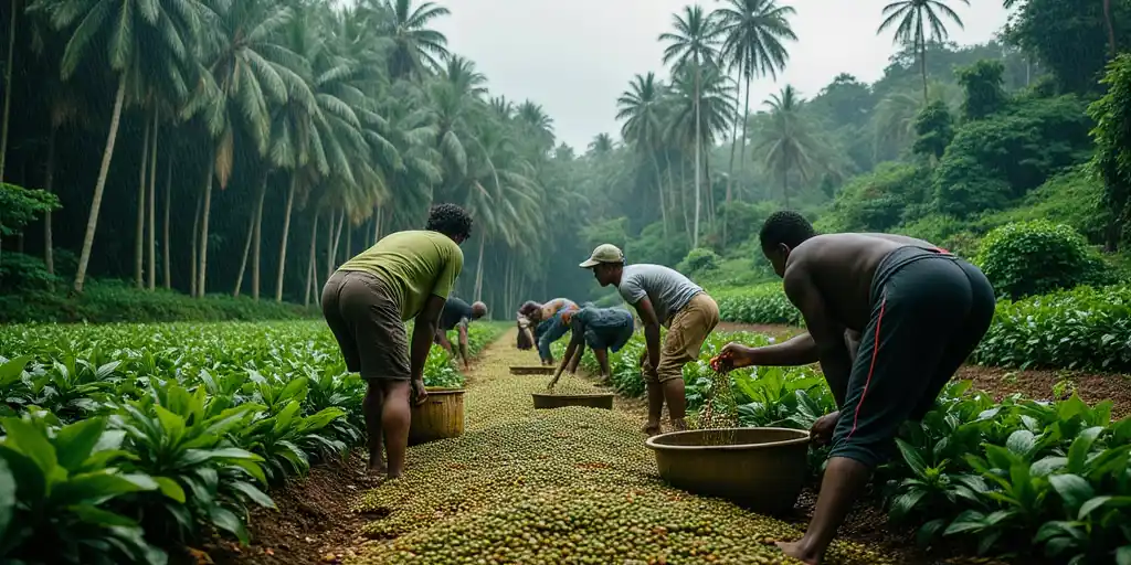 Цены на робусту опускаются на фоне тайфуна во Вьетнаме и экспорта