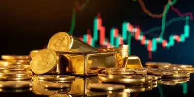 Золото укрепляется на фоне торговых противостояний как защитный актив