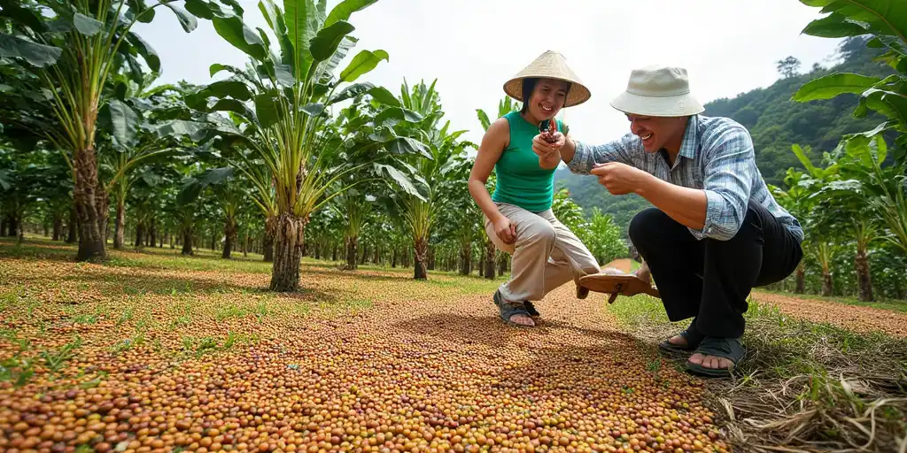 Цены на робусту снижаются на фоне сухой погоды во Вьетнаме
