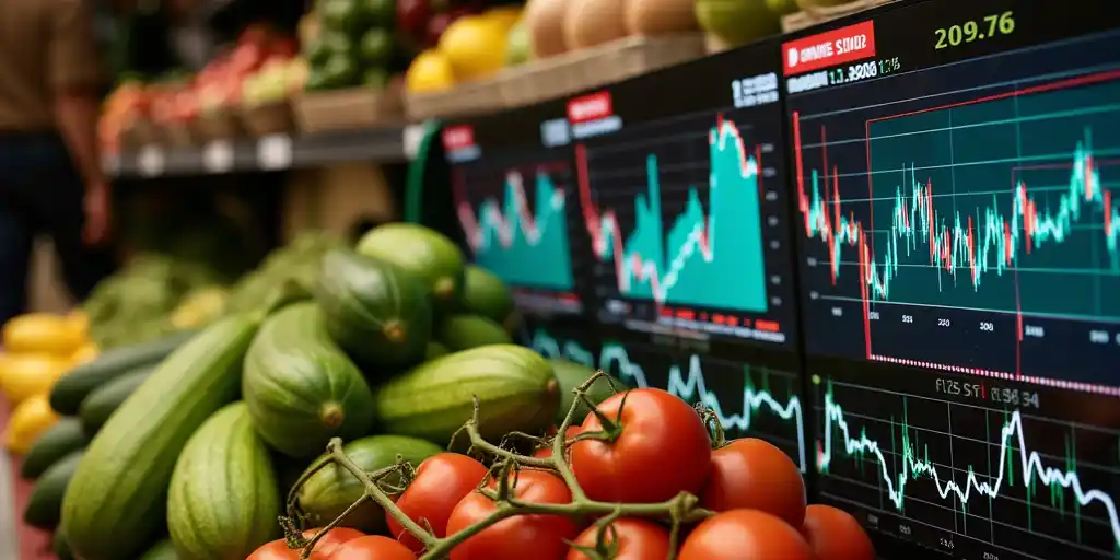 Инфляция в России замедлилась до 6,92%, огурцы подорожали на 24% за месяц